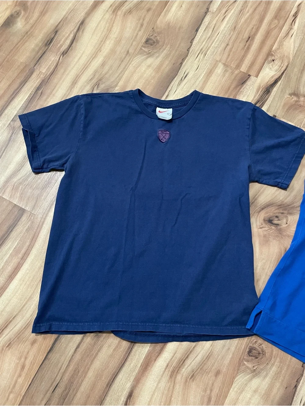 Girls Nike Blue Shirts Bundle (Short sleeve tee & polo) Sz L 12/14 90s Golf Prep